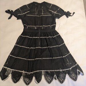 Self-Portrait Black and White Dress Mini / Midi Dress